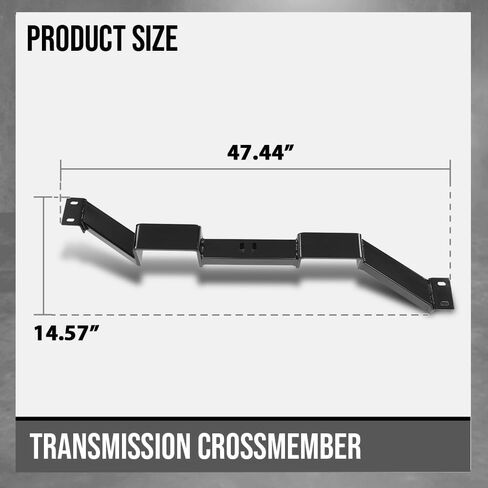 G-PLUS Transmission Crossmember Compatible with B-Body 1977-1990 Black in Saudi Arabia