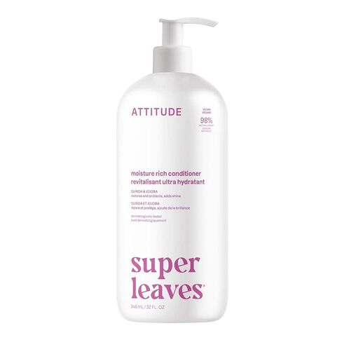ATTITUDE Hair Conditioner, Plant and Mineral-Based Ingredients, Vegan and Cruelty-free Beauty and Personal Care Products, Moisture Rich, Quinoa & Jojoba, 32 Fl Oz in Saudi Arabia