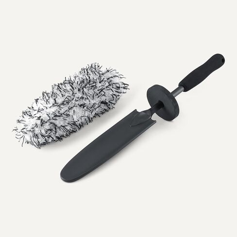 Amazon Basics Microfiber Wheel Cleaner Brush, for Rim Cleaning and Car Detailing, 16.54'' Length, Gray in Saudi Arabia
