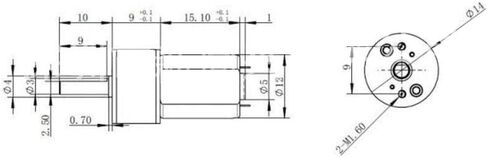 DC 6V Gear Motor, 14MM N20 Micro Metal Motor for Robot DIY (60RPM) in Saudi Arabia