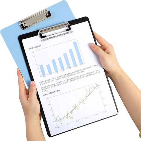 File Clipboards, 2 Pcs A4 Size Thick Plastic 2 Color Note-Taking Writing Pads for Office and Outdoors (2) in Saudi Arabia