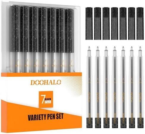 قلم تحديد هلامي ذهبي أسود لامع من DOOHALO متوافق مع Cricut Maker4/ 3/استكشاف 3/Air 2/Air Machine 0.8 أقلام ذهبية متوسطة الأطراف للرسم والتلوين in Kuwait