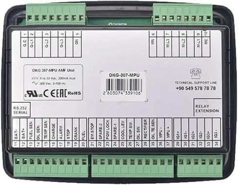 وحدة التحكم DKG307 MPU AMF CAN مولد لوحة تحكم فشل التيار الكهربائي التلقائي لجزء المولد D300 D105 (DKG307 Original) in Saudi Arabia