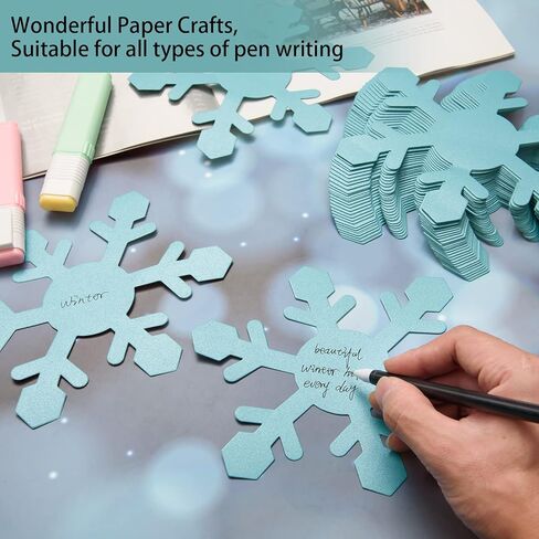72 Pieces Paper Snowflakes Cutouts Christmas Snowflakes Shapes Paper Winter Snowflake Decoration Snowflake Bulletin Board Cutouts Snowflake Classroom Decor for DIY Craft Holiday Xmas Party Supplies in Saudi Arabia