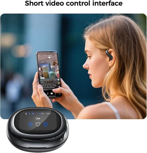 سماعات أذن للترجمة بتقنية الذكاء الاصطناعي، سماعات أذن لمترجم اللغة في الوقت الفعلي لـ 135 لغة، سماعات صوتية مترجمة باللغة الإنجليزية، سماعات بلوتوث 6.0 LCD تعمل باللمس، مثالية لتعلم الأعمال أثناء السفر مع التطبيق in Kuwait