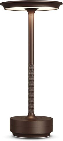 2 Pack Cordless Table Lamps Rechargeable, 5000mAh Portable LED Table Light, 3 Color Stepless Dimming Battery Powered Table Lamp, for Patio/Restaurant/Home/Outdoor.(Brushed Gold) in Saudi Arabia