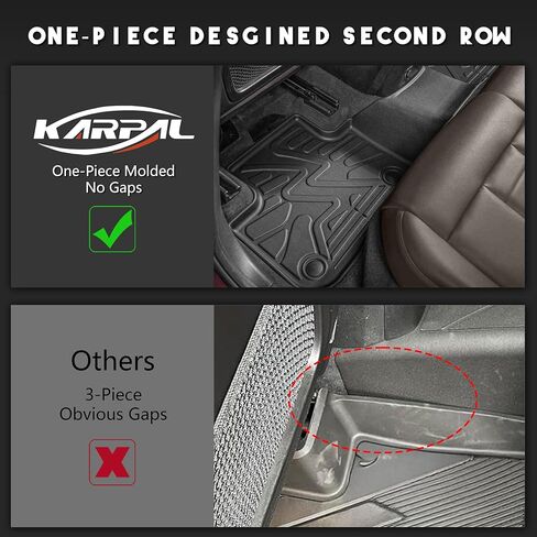 سجادات أرضية KARPAL لسيارة BMW X3 2018-2024 وX4 2019-2025، بطانات أرضية TPE مناسبة لجميع الأحوال الجوية، ملحقات BMW، الصف الأول والثاني وسجادات الشحن تناسب sDrive30i xDrive30i M40i X3M X4M بدون إطار احتياطي، غير مناسبة X3 30e in Kuwait