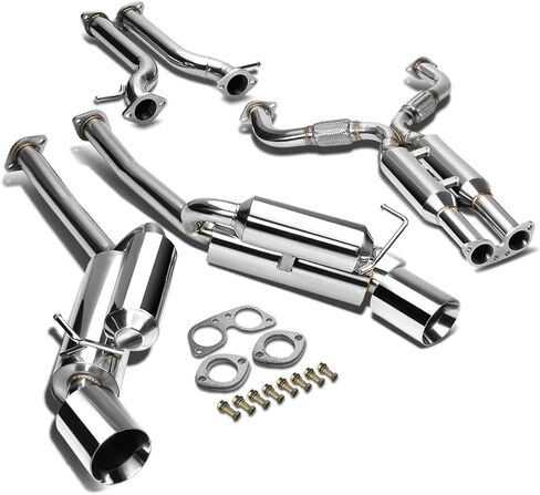 DNA MOTORING CBE-370Z-D-T2 Stainless Steel Cat Back Exhaust System [Compatible with 09- Nissan 370Z] in Kuwait