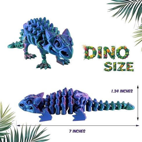 PowerTRC 3D Printed Skeleton Mosasaurus – Prehistoric Collectible Articulating Dinosaur 3D Figurine Desk Decoration for Teens and Adults, Made in USA in Saudi Arabia