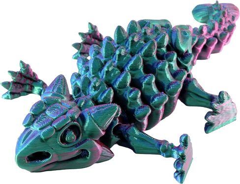 PowerTRC 3D Printed Skeleton Mosasaurus – Prehistoric Collectible Articulating Dinosaur 3D Figurine Desk Decoration for Teens and Adults, Made in USA in Saudi Arabia