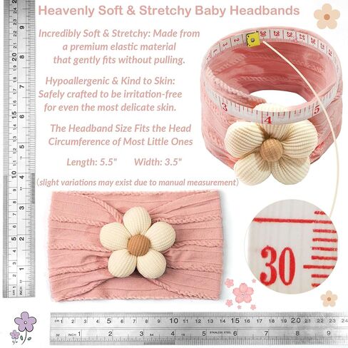 JOYOYO 3 Colors Soft Wide Turban Baby Headbands with 4.5 inches Hair Bow Headbands for Baby Girls Infants Newborn Hair Accessories Toddlers Kids and Children(Pink Purple Purple) in Saudi Arabia