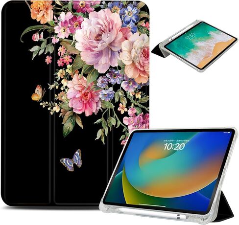 Vimorco iPad الجيل العاشر حافظة وردية اللون، حافظة iPad الفراشة الجيل العاشر تدعم معرف اللمس، حافظة iPad الجيل العاشر 10.9 بوصة 2022 زاوية قابلة للتعديل، غطاء iPad الجيل العاشر من الاستيقاظ/النوم التلقائي in Saudi Arabia