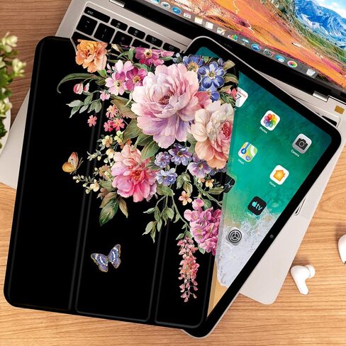 Vimorco iPad الجيل العاشر حافظة وردية اللون، حافظة iPad الفراشة الجيل العاشر تدعم معرف اللمس، حافظة iPad الجيل العاشر 10.9 بوصة 2022 زاوية قابلة للتعديل، غطاء iPad الجيل العاشر من الاستيقاظ/النوم التلقائي in Saudi Arabia