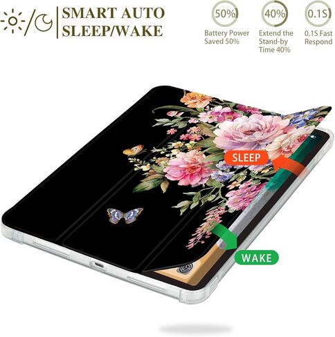 Vimorco iPad الجيل العاشر حافظة وردية اللون، حافظة iPad الفراشة الجيل العاشر تدعم معرف اللمس، حافظة iPad الجيل العاشر 10.9 بوصة 2022 زاوية قابلة للتعديل، غطاء iPad الجيل العاشر من الاستيقاظ/النوم التلقائي in Saudi Arabia