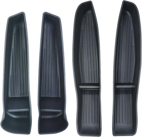 Door Side Pocket Storage Box for Tesla Model Y Juniper 2025 2026 Front& Rear Door Pocket Inner Organizer Trays for Model Y Juniper Accessories Black TPE 4PCS in Saudi Arabia