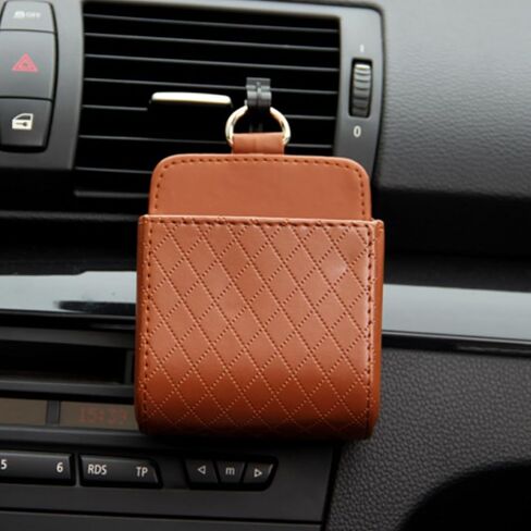 Car Air Vent Hanging Storage Box Organizer Space-Saving Holder Cell Phones Keys Cards Sunglasses Small Accessories Vehicle in Saudi Arabia