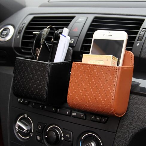 Car Air Vent Hanging Storage Box Organizer Space-Saving Holder Cell Phones Keys Cards Sunglasses Small Accessories Vehicle in Saudi Arabia