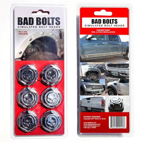 Bad Bolts Simulated Bolt Heads - Chrome Skull in Saudi Arabia