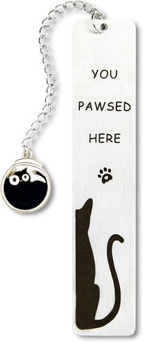 Cat Gifts for Cat Lovers Women Men, You Pawsed Here Metal Bookmark, Funny Cat Lover Gifts for Women Girls, Cat Stuff for Cat Lovers, Cat Accessories for Girls, Birthday Gifts (Cat Bookmark 4) in Saudi Arabia