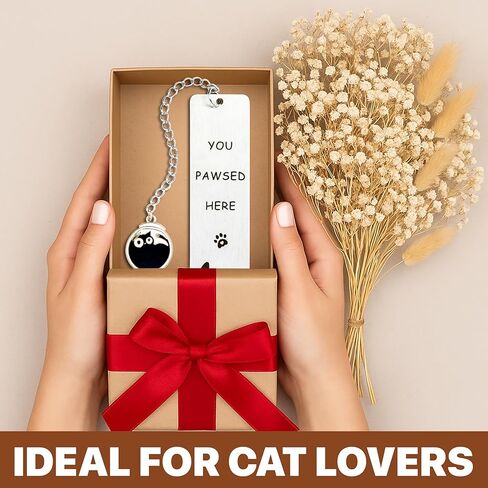Cat Gifts for Cat Lovers Women Men, You Pawsed Here Metal Bookmark, Funny Cat Lover Gifts for Women Girls, Cat Stuff for Cat Lovers, Cat Accessories for Girls, Birthday Gifts (Cat Bookmark 4) in Saudi Arabia