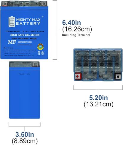 Mighty Max Battery YTX14AH-BS Gel 12V 12AH Battery for Polaris 570 Sportsman 2015-2016 Brand Product in Saudi Arabia