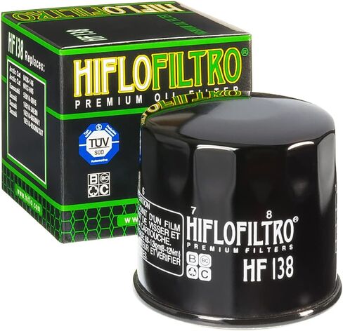 HiFlo HF138 Oil Filter for Suzuki GSX-R, V-Strom, SV650, KingQuad ATV & More - Replaces OEM Part 16510-03G00 in Saudi Arabia
