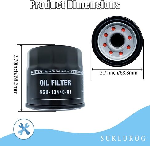 2 قطعة فلتر زيت متوافق مع ياماها 5GH-13440-30-00 5GH-13440-70-00 5GH-13440-61-00 5GH-13440-60-00 لمحرك ياماها الخارجي F15 F25 F50 F60 in Kuwait