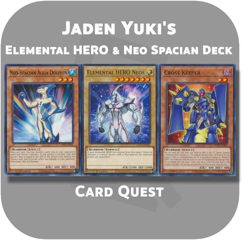 مجموعة مخصصة كاملة لـ Yu-Gi-Oh! GX - البطل العنصري لـ Jaden Yuki وNeo Spacian Fusion Deck in Kuwait
