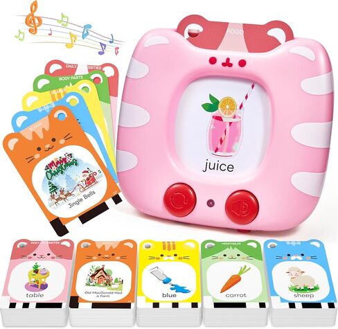 JoyCat Talking Flash Cards for Toddlers 3-5, 314 Words with Durable Thick Cards & Clear Audio, Easy to Slide in and Out, Speech Therapy Toys, Birthday Gifts for Boys Girls in Saudi Arabia