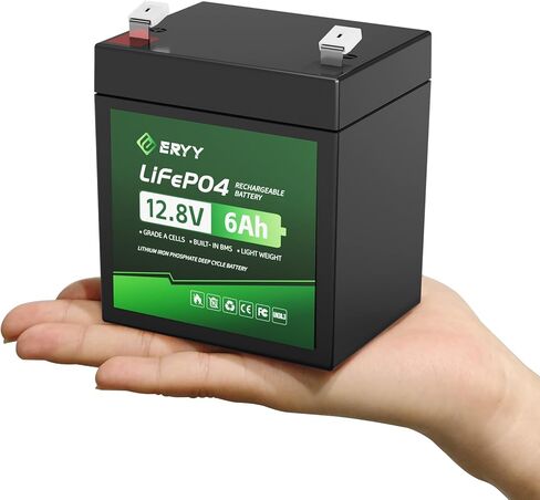 12V 23.4Ah(30Ah) LiFePO4 Lithium Deep Cycle Battery With 30A BMS & Voltage Indicator, 12 Volt Battery Lithium Iron Phosphate for Fish Finder, Ham Radio, Solar, Scooters, Power Wheels, RV, Camp in Kuwait