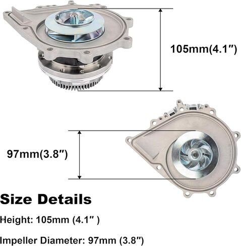 مضخة مياه PartsFlow EA4712001101 مع حزام متوافق مع محركات ديترويت DD16 DD15 DD13 لـ 08-22 Freightliner Cascadia لـ 16-22 Western Star 5700XE EA4722001601، A4712001101، DD15-13 in Saudi Arabia