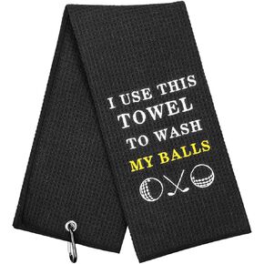 منشفة جولف مضحكة من Artpreti، كلما أصبحت أصعب في العثور على كراتي - هدايا الجولف للرجال، ملحقات الجولف للرجال، مناشف جولف مطرزة لحقائب الجولف مع مشبك، أزرق in Kuwait