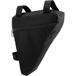X AUTOHAUX Bike Triangle Frame Bag Front Pouch Cycling Bicycle Wedge Tube Storage Bag for Road Mountain Bikes Black