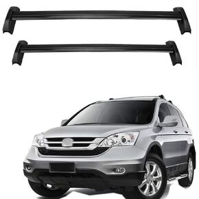 CARMOCAR Roof Rack Cross Bars Compatible for Honda CRV 2007 2008 2009 2010 2011 Rooftop Luggage Rails Aluminum Cargo Carrier Black