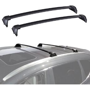 حامل سقفي من CARMOCAR قضبان متقاطعة متوافقة مع Honda CRV 2007 2008 2009 2010 2011 قضبان أمتعة على السطح حامل بضائع من الألومنيوم باللون الأسود in Kuwait