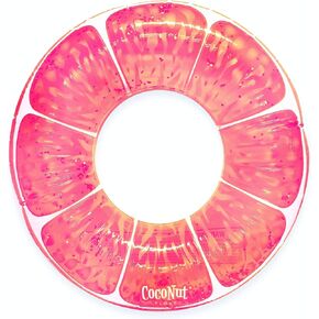 CocoNut Float Glitter Citrus Pool Floats – Inflatable Ring Floats – Durable Long Lasting 3.5 Foot Lounge Tubes and Water Toys – Colorful Decorations for Summer Parties, Events – Ages 8+ Years