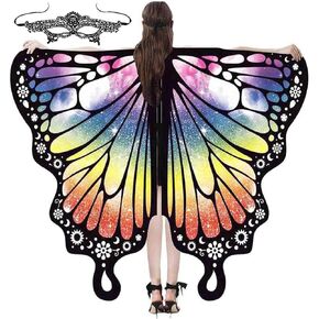 Haomye Butterfly Wing Costume for Adult Fairy Wings Halloween Butterfly Costume Cosplay Party