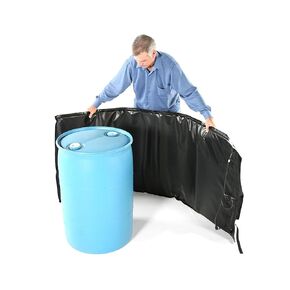 Powerblanket BH55RR-120 Industrial Grade/Weather Resistant D-15 Vinyl Shell 55 gal Insulated Drum Heating Blanket, Fixed Internal Thermostat 120 Degree F, Barrel Heater, Black