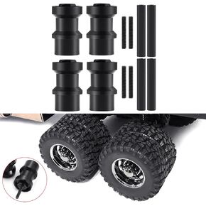 RCHUBAM RC Wheel Conversion Joint Flatbed Hauler Dually Connector Single to Twin Wheel Connector Kit Compatible with SCX10 TRX6 G63 6-Wheel 1/10 Scale TRX-6 Ultimate RC Hauler Crawler Truck Car
