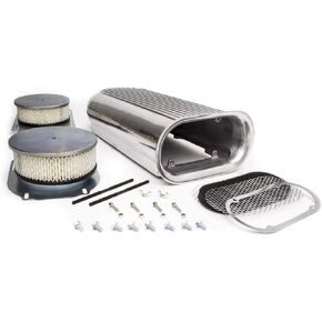 Racing Power Company R5233 Polished Hilborn Style Dual Quad Scoop