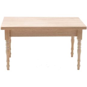 Dollhouse Miniature Rectangular Kitchen Table (Unfinished)