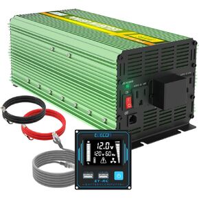 EDECOA 3000 واط عاكس الطاقة تيار مستمر 12 فولت إلى تيار متردد 110 فولت 120 فولت لسيارة شاحنة RV مع شاشة LCD وجهاز تحكم عن بعد in Kuwait