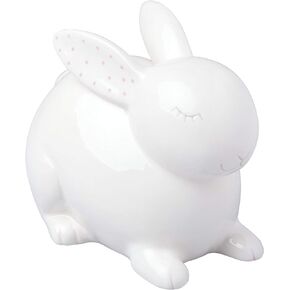 Pearhead Ceramic Elephant Bank, Gender-Neutral Baby Boy or Baby Girl Nursery Décor, Money Bank, Baby Keepsake, White
