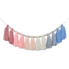 DrCor Boho Sun Yarn Tassel Garland Bunting Banner for Classroom Back to School Office Nursery Party Kids Bedroom Baby Shower Decor