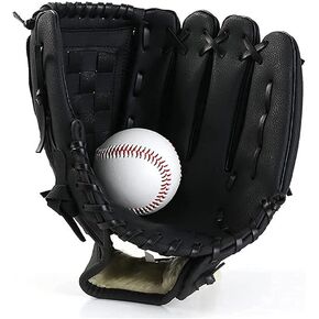 Youth Baseball Glove (9.5-12.5 Inch) | Right Handed Kids Infied Baseball Glove Catcher Softball Mitts | Easy Close T-Ball Tee Ball Glove | Right Hand Throw | Soft PU Leather | for Boys Girls