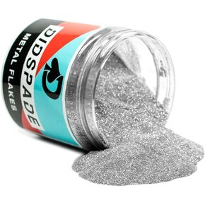 2oz Chrome 0.004 Silver Micro Metal Flake - Solvent Resistant Glitter | Auto Paint | Epoxy Resin Glitter | DIY Arts Crafts