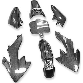 HTTMT XFY-CN Group Motorctcly Carbon Fiber Plastic Fender Kit Body Work Fairing Kit Compatible with CRF XR XR50 CRF50 Clone 125CC Pit Dirt Bike