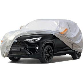 SEAZEN 6 Layers Wrangler Car Cover Waterproof All Weather, Heavy Duty Car Cover for 2 Door Wrangler JK JL, Outdoor UV Wind Protection SUV Cover (Wrangler 2 Door)