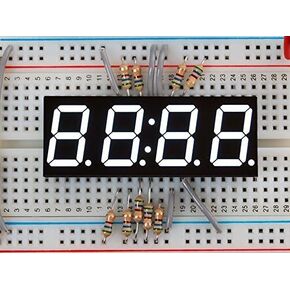 شاشة عرض ساعة Adafruit باللون الأبيض مكونة من 7 أجزاء - ارتفاع أرقام 0.56 بوصة [ADA1001] in Kuwait