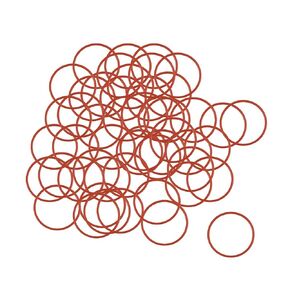 uxcell Silicone O-Ring, 7mm OD, 5mm ID, 1mm Width, VMQ Seal Rings Gasket, Red, Pack of 50